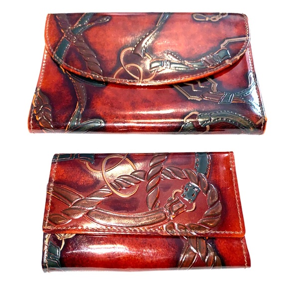 Italian leather wallet & key wallet (2 items) - Picture 3 of 16